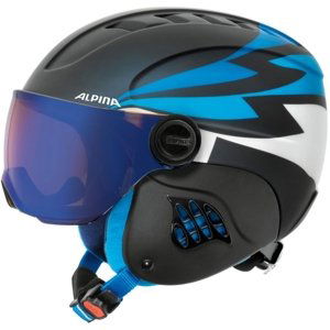 Alpina Sports CARAT LE VISOR HM PERIWINKLE Detská lyžiarska prilba, čierna, veľkosť