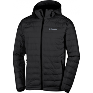 Columbia POWDER LITE HOODED JACKET Pánska zimná bunda, čierna, veľkosť S