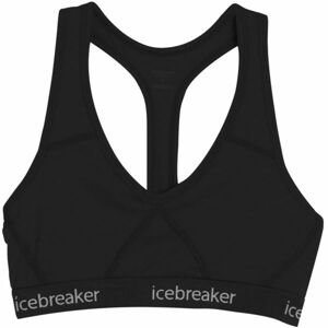 Icebreaker SPRITE RACERBACK BRA Športová podprsenka, čierna,biela, veľkosť
