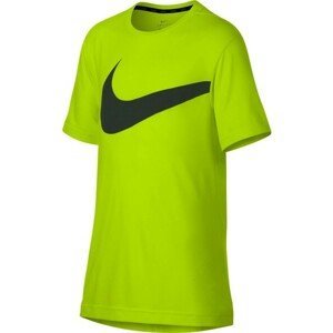 Nike BREATHE TOP SS HYPER GFX zelená XS - Chlapčenské tréningové tričko