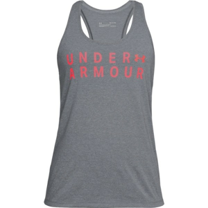 Under Armour TBORNE TRAIN GRPH TWIST TANK sivá M - Dámske tielko