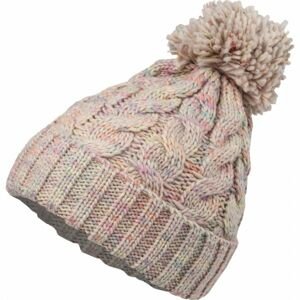 Willard BAMBU Dámska pletená čiapka s brmbolcom, béžová, veľkosť
