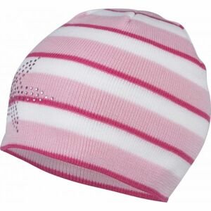Lewro BEAUTIFLY Dievčenská pletená čiapka, ružová, veľkosť 8-11