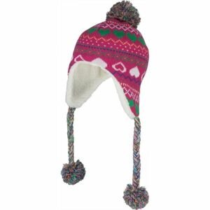Lewro BUTTERFREE ružová 4-7 - Dievčenská pletená čiapka