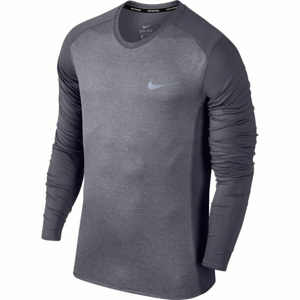 Nike M NK MILER TOP LS šedá XL - Pánske tričko