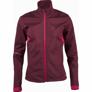 Salomon AGILE SOFTSHELL JKT W vínová XS - Dámska softshellová bunda