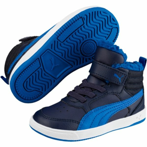 Puma REBOUND STREET V2 FUR PS modrá 12 - Detská zimná obuv