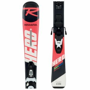 Rossignol HERO JR + KID-X 4 B76 Juniorské zjazdové lyže, čierna, veľkosť 110