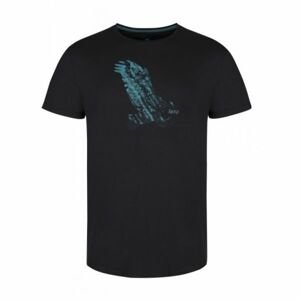 Loap AMON Pánske tričko, čierna,svetlomodrá, veľkosť