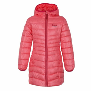 Loap IKIMA ružová 112-116 - Dievčenský zimný kabát