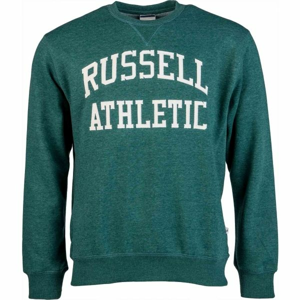 Russell Athletic CREW NECK TACKLE TWILL SWEATSHIRT tmavo zelená S - Pánska mikina