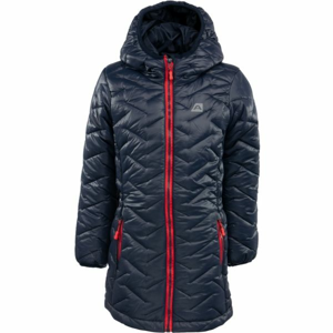 ALPINE PRO EASO tmavo modrá 128-134 - Detský zimný kabát