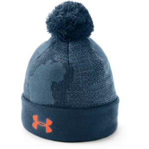 Under Armour BOY'S POM BEANIE UPD modrá UNI - Detská zimná čiapka