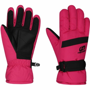 Hannah LEDDA Detské lyžiarske rukavice, ružová, veľkosť 13-14