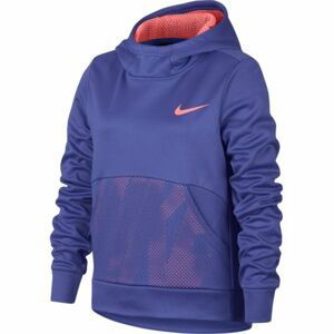 Nike NK THERMA HOODIE PO ENERGY fialová S - Dievčenská športová mikina