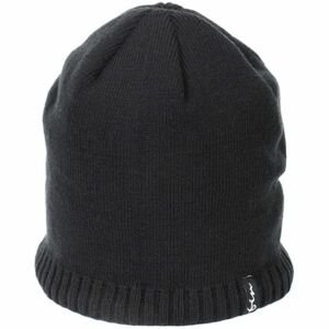 Finmark ZIMNÁ ČIAPKA Zimná  pletená čiapka, čierna, veľkosť UNI
