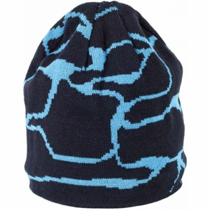 Finmark DIVISION Pánska pletená čiapka, tmavo modrá, veľkosť UNI