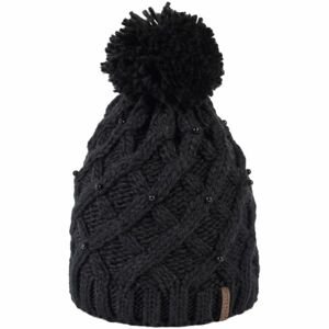 Finmark DIVISION Dámska pletená čiapka, čierna, veľkosť UNI