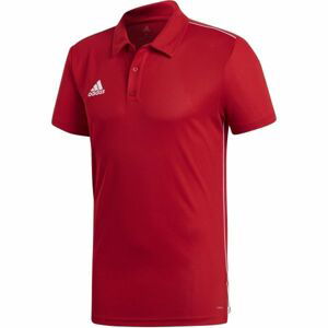 adidas CORE18 POLO Polo tričko, červená, veľkosť