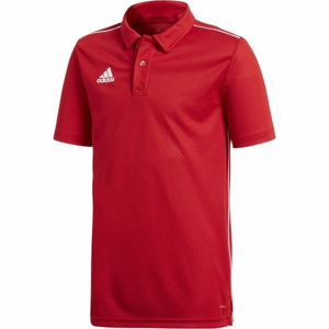 adidas CORE18 POLO Y červená 152 - Chlapčenské  tričko polo