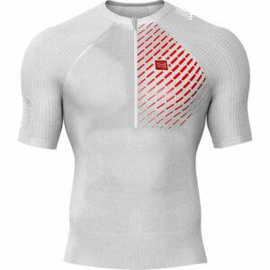 Compressport POSTURAL SS TOP biela XL - Pánske bežecké tričko