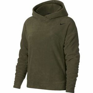 Nike NK THRMA HOODIE POLAR tmavo zelená S - Dámska športová mikina