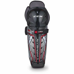 CCM JETSPEED 370 SHIN GUARDS JR čierna 11 - Detské hokejové chrániče holení