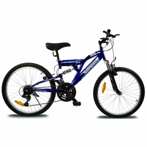 Olpran MAGIC 24 Detský celoodpružený bicykel, modrá, veľkosť 24" (125 - 150 cm)