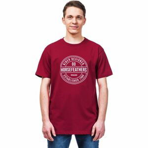 Horsefeathers HALLMARK T-SHIRT červená L - Pánske tričko