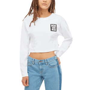 Vans WM CALI NATIVE LS TOP biela S - Dámsky Crop top