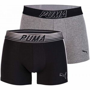 Puma BOLD PUMA CAT BOXER 2P Pánske boxerky, čierna,sivá, veľkosť