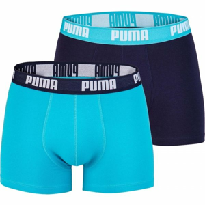 Puma BASIC BOXER 2P tmavo modrá M - Pánske boxerky