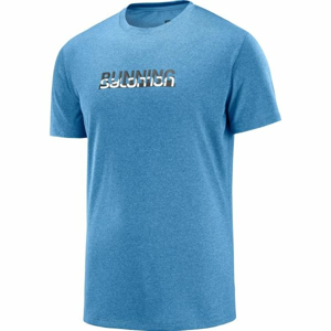 Salomon AGILE GRAPHIC TEE M modrá M - Pánske bežecké tričko