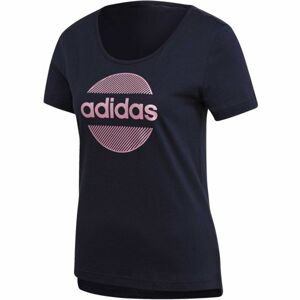 adidas LINEAR TEE II tmavo modrá Tamno plava - Dámske tričko