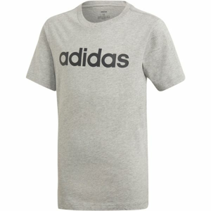 adidas YB E LIN TEE Chlapčenské tričko, sivá,čierna, veľkosť