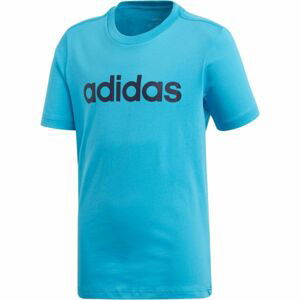adidas YB E LIN TEE Chlapčenské tričko, modrá, veľkosť 116