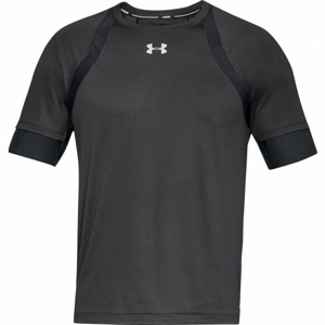 Under Armour HEXDELTA SHORTSLEEVE tmavo sivá M - Pánske bežecké tričko