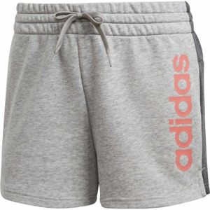 adidas W E LIN SHORT Dámske šortky, sivá,tmavo sivá,lososová, veľkosť