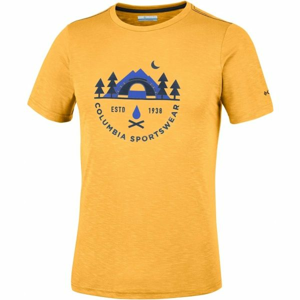 Columbia NELSON POINT GRAPHIC SHORT SLEEVE TEE žltá M - Pánske tričko