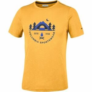 Columbia NELSON POINT GRAPHIC SHORT SLEEVE TEE žltá S - Pánske tričko