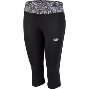 Lotto X-RUN LEGGINGS MID BS PL W čierna S - Dámske trojštvrťové legíny