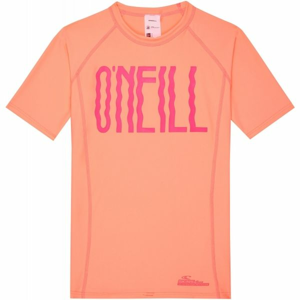 O'Neill PG LOGO SHORT SLEEVE SKINS oranžová 14 - Dievčenské tričko s UV filtrom