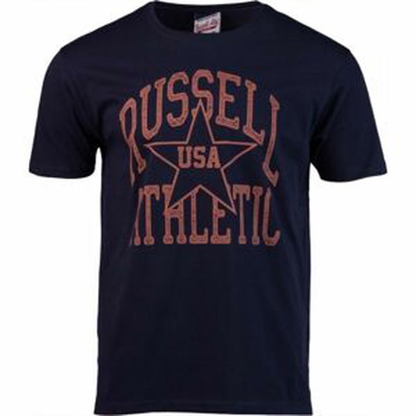 Russell Athletic STAR USA Pánske tričko, čierna,oranžová, veľkosť