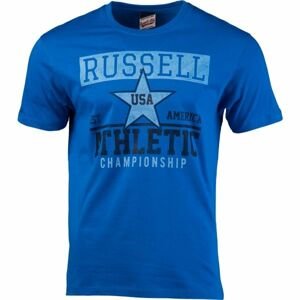 Russell Athletic CHAMPIONSHIP Pánske tričko, modrá,čierna,svetlomodrá, veľkosť