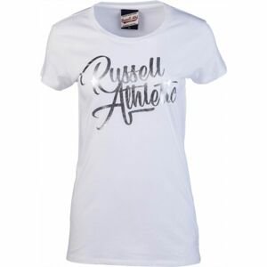 Russell Athletic S/S SCRIPT CREW biela L - Dámske tričko
