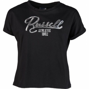 Russell Athletic GLITTER TEE čierna XS - Dámske tričko