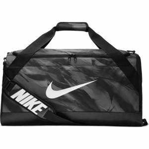 Nike BRASILIA M DUFF - AOP šedá M - Tréningová športová taška