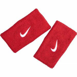 Nike SWOOSH DOUBLEWIDE WRISTBANDS Potítka, červená,biela, veľkosť