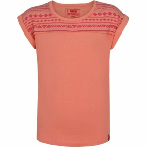 Loap ALKA Dievčenské tričko, oranžová,červená, veľkosť
