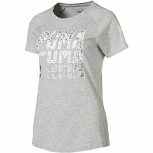 Puma FONT GRAPHIC TEE Dámske tričko, sivá,biela, veľkosť